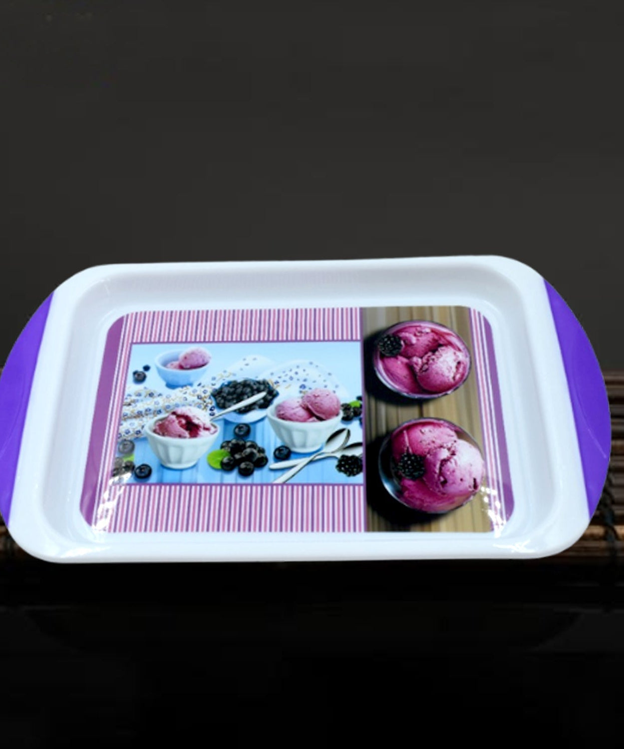 Versatile medium plastic tray for kitchen use and general applications.