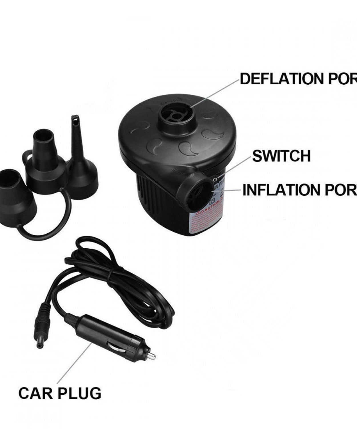 Portable electric air pump for various uses