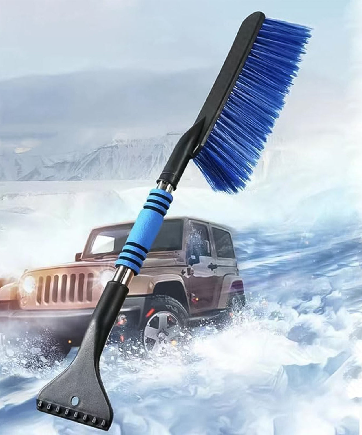 Ice Scraper Car Snow Brush 2 in 1 Comfortable Grip (1 Pc / 67 Cm Long)