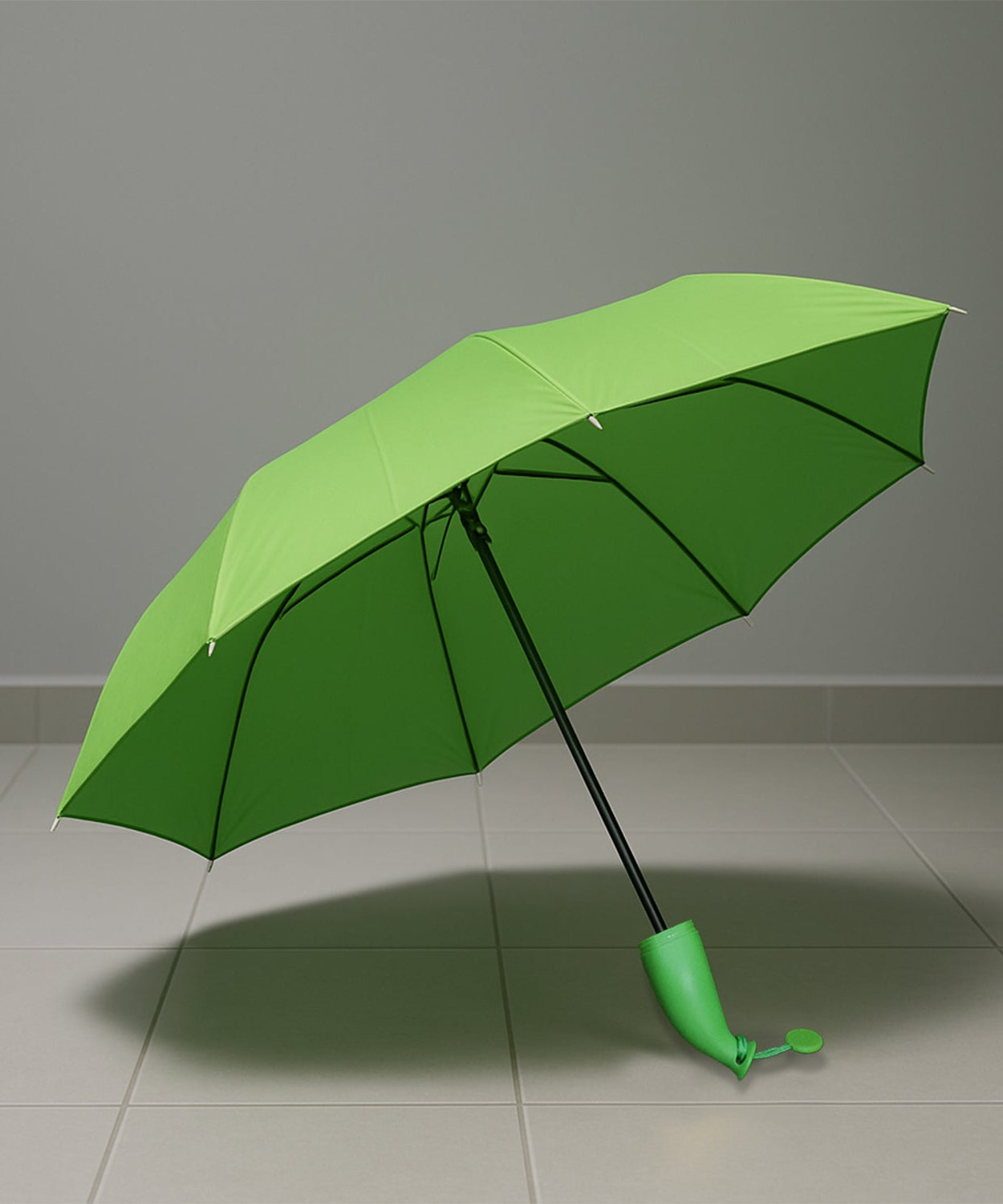 Green Stylish Banana Shaped Mini Foldable Umbrella