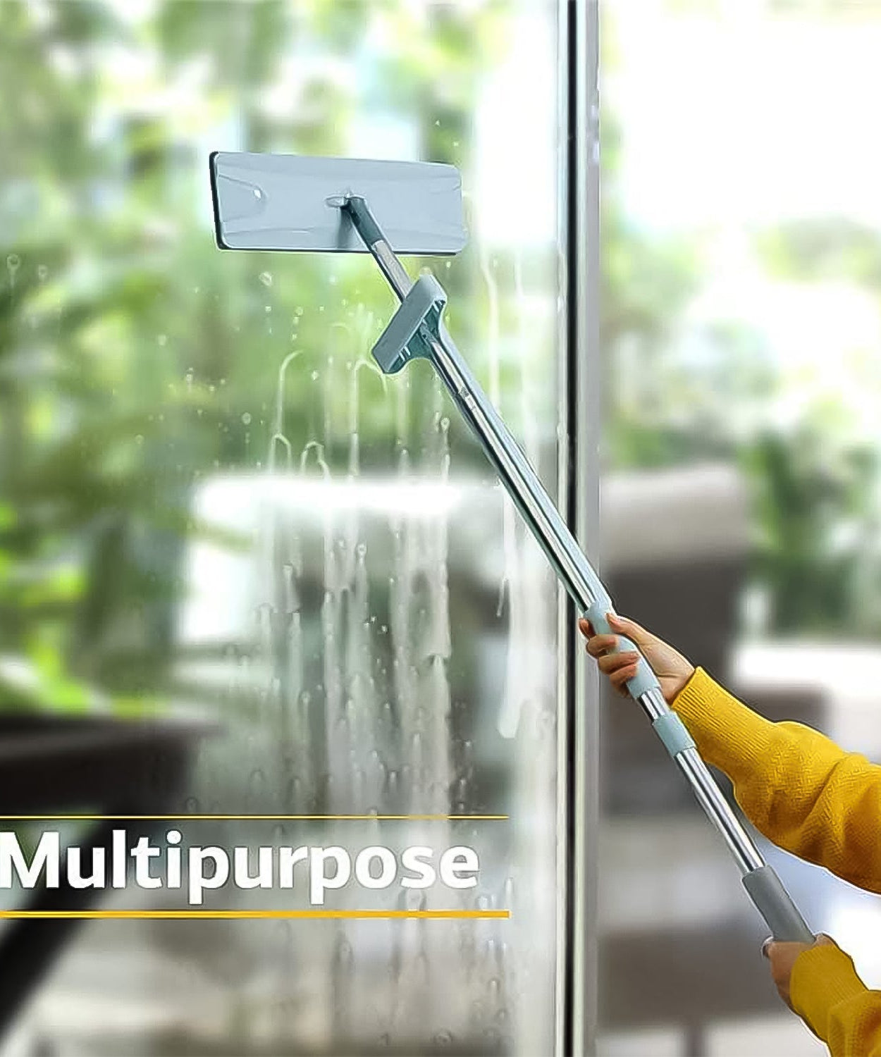 360Degree Rotation Flat Mop Floor Cleaning Microfiber Squeeze Mop Floor Clean.