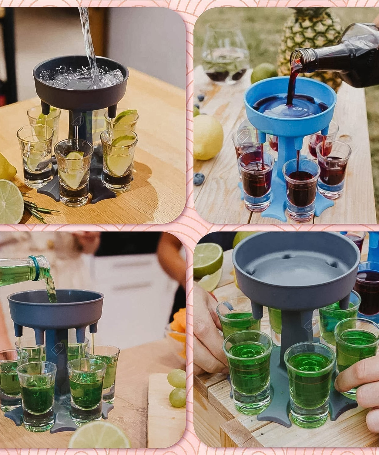 6-Port Drink Dispenser Stand (1 Pc)