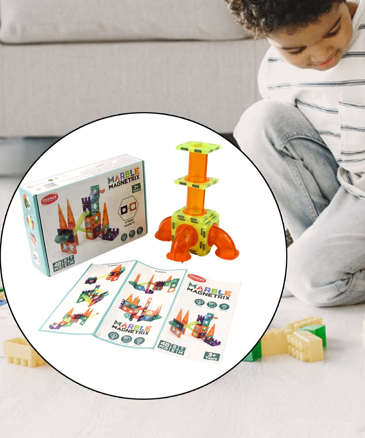 3D Magnetic Puzzle Track Toy