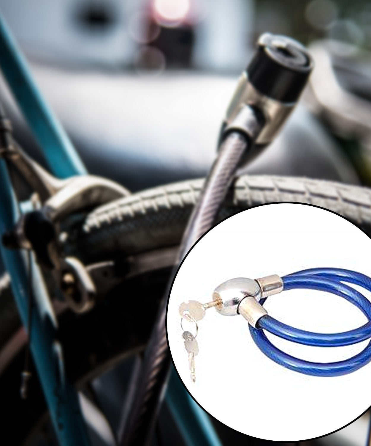 Multipurpose cable lock for bike