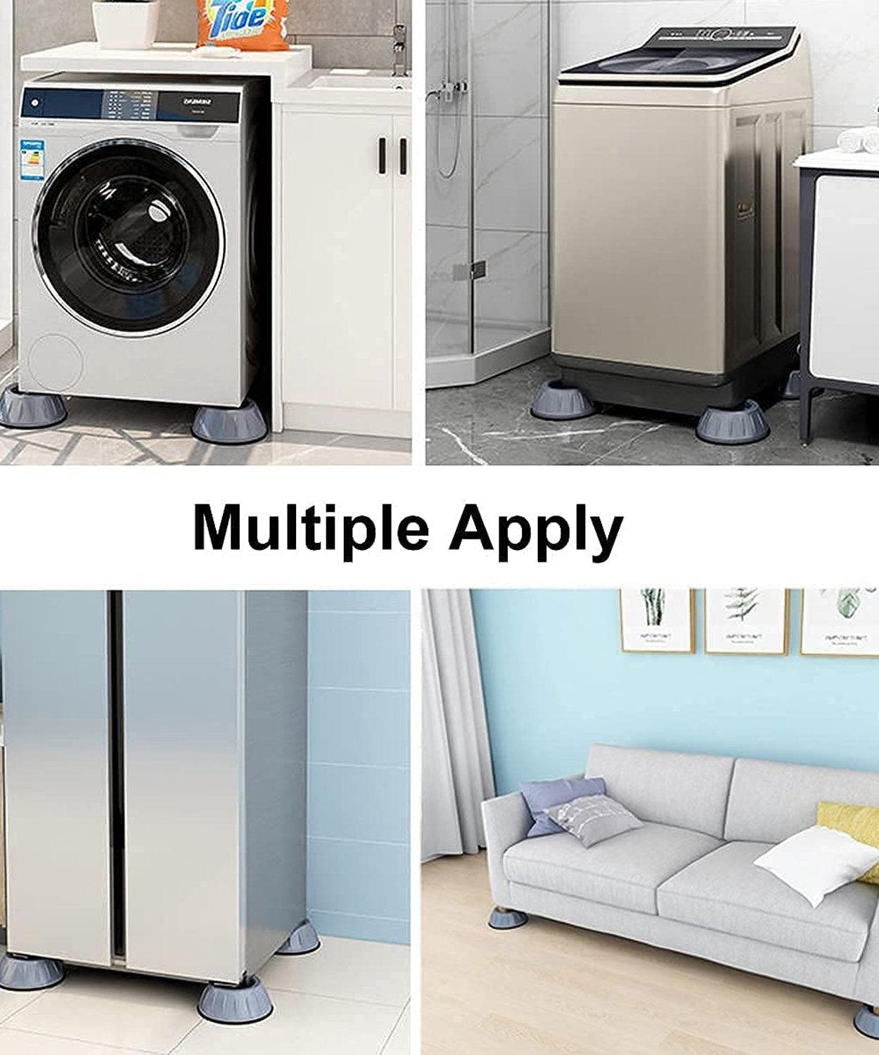 Strong suction cup feet for anti vibration pads