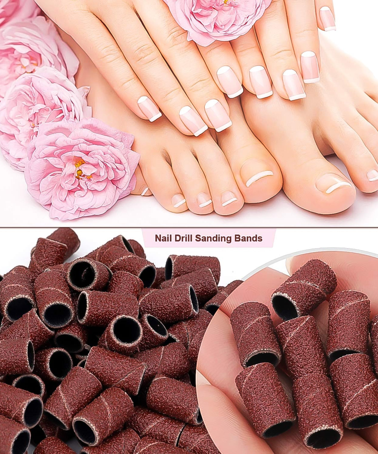 Nail Drill Sanding Band Machine Replacement Bits Pedicure Tool (10 Pcs Set)