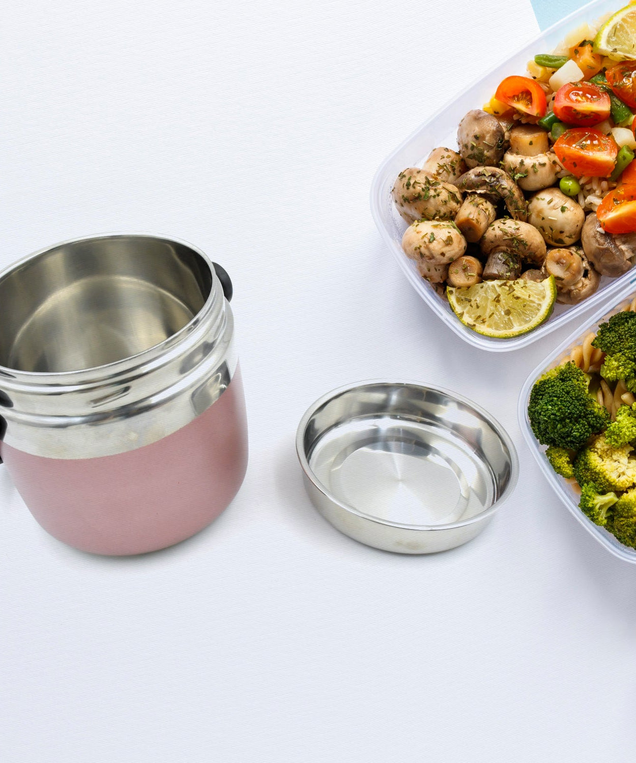 Multi-color thermos flask for hot and cold food