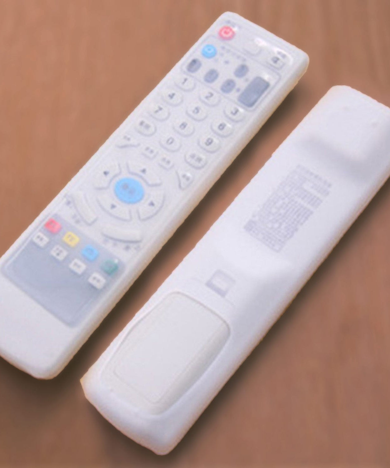 Remote control pouch showing a secure fit around the remote.