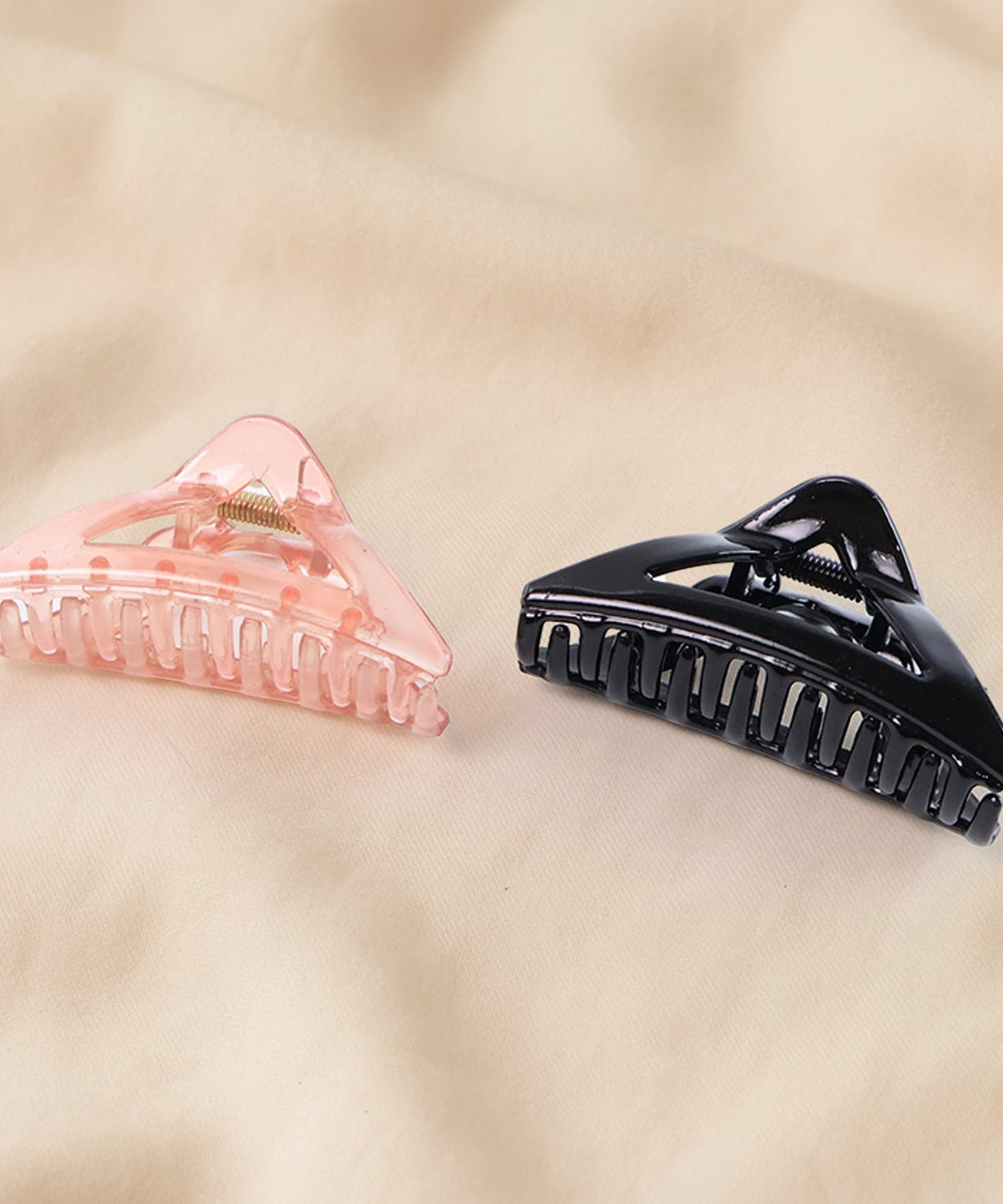 Triangle Shape Mix Color Plastic Hair Claw Clip – 1 Pc Durable Grip for Women and Girls