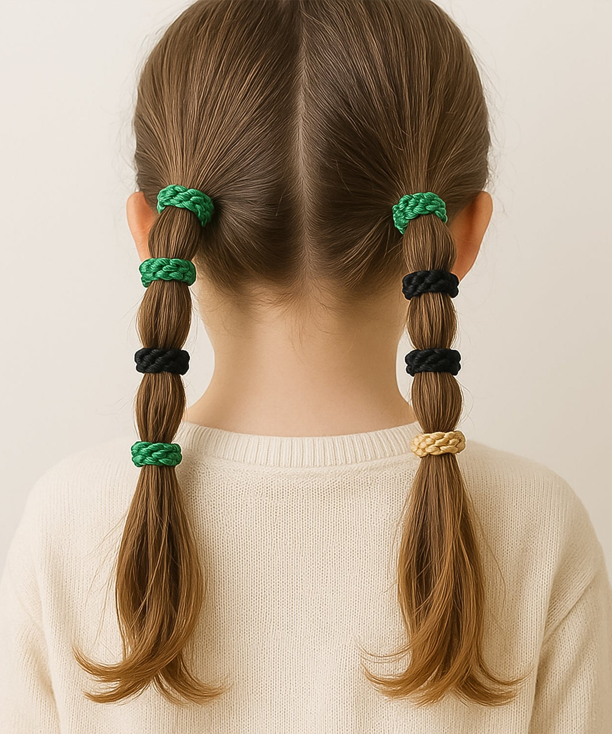 Braided Elastic Hair Bands Set (12 Pc)