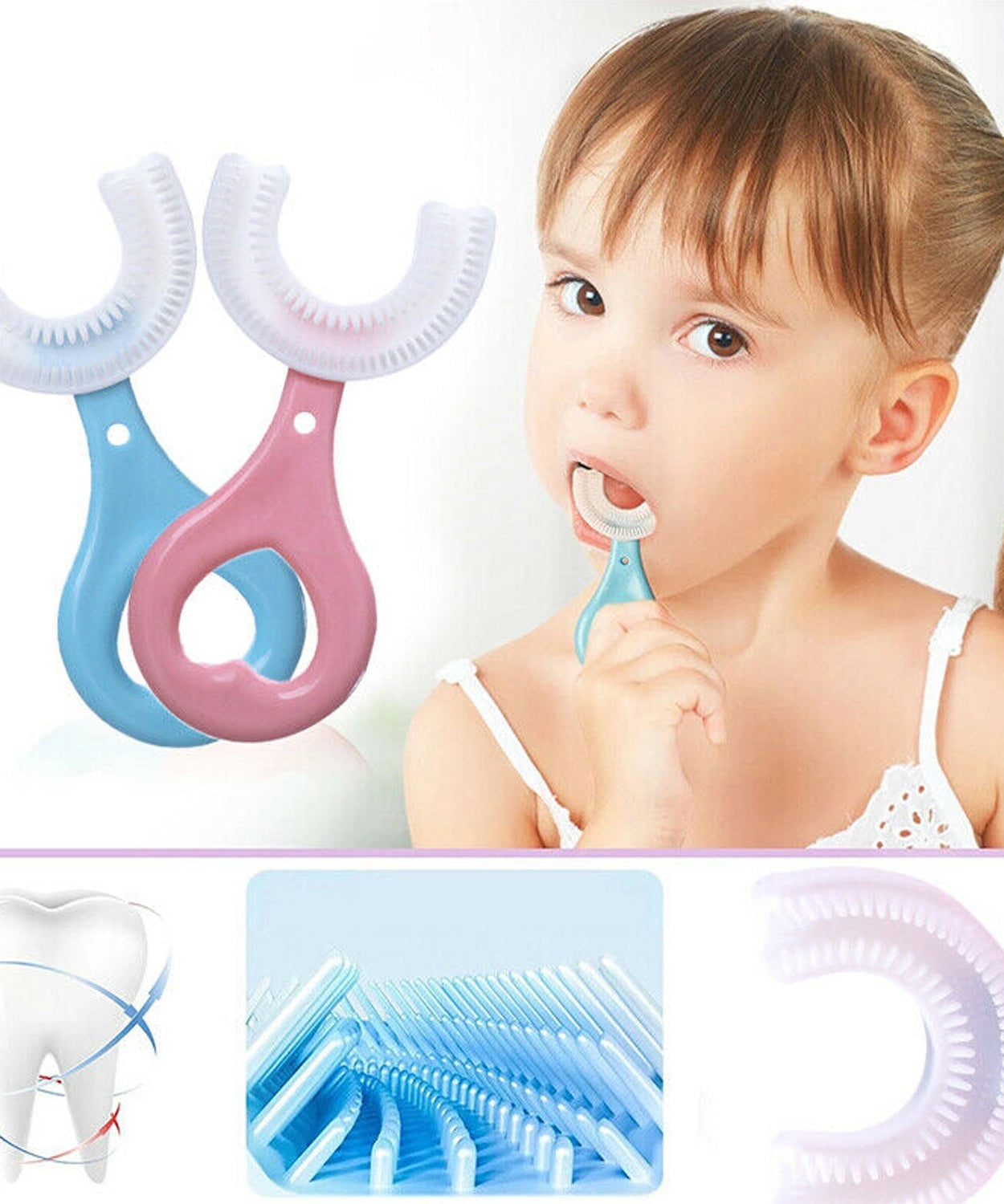 Comfortable U S toothbrush for kids' daily brushing