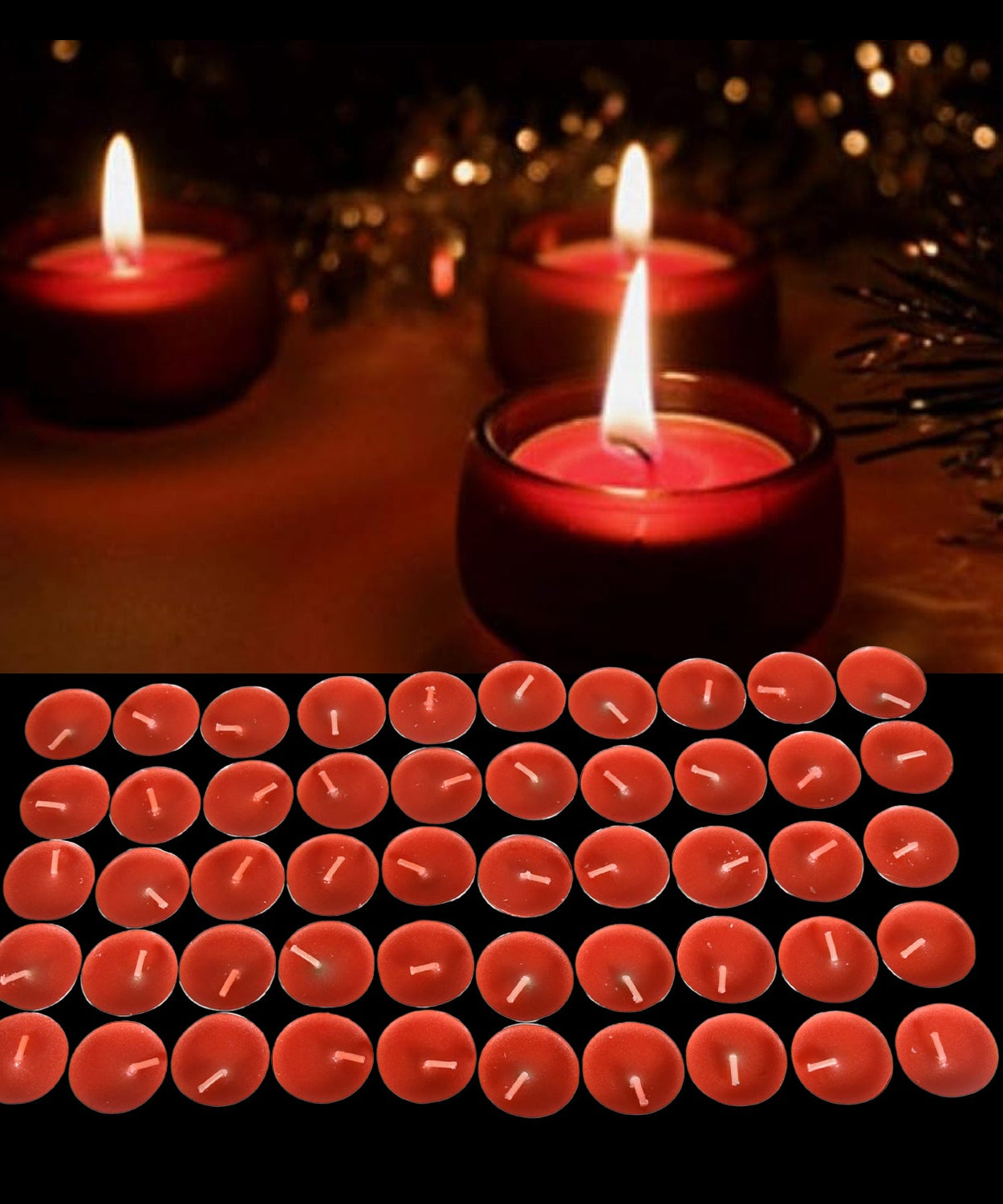Tealight Candles Set, Smokeless Candles, Tealight Diwali Candles for Diwali, Home Decor, Decoration, Party, Festivals for Mood Dinners Parities Home Decoration Wedding Candle, Diwali (50 Pcs set)