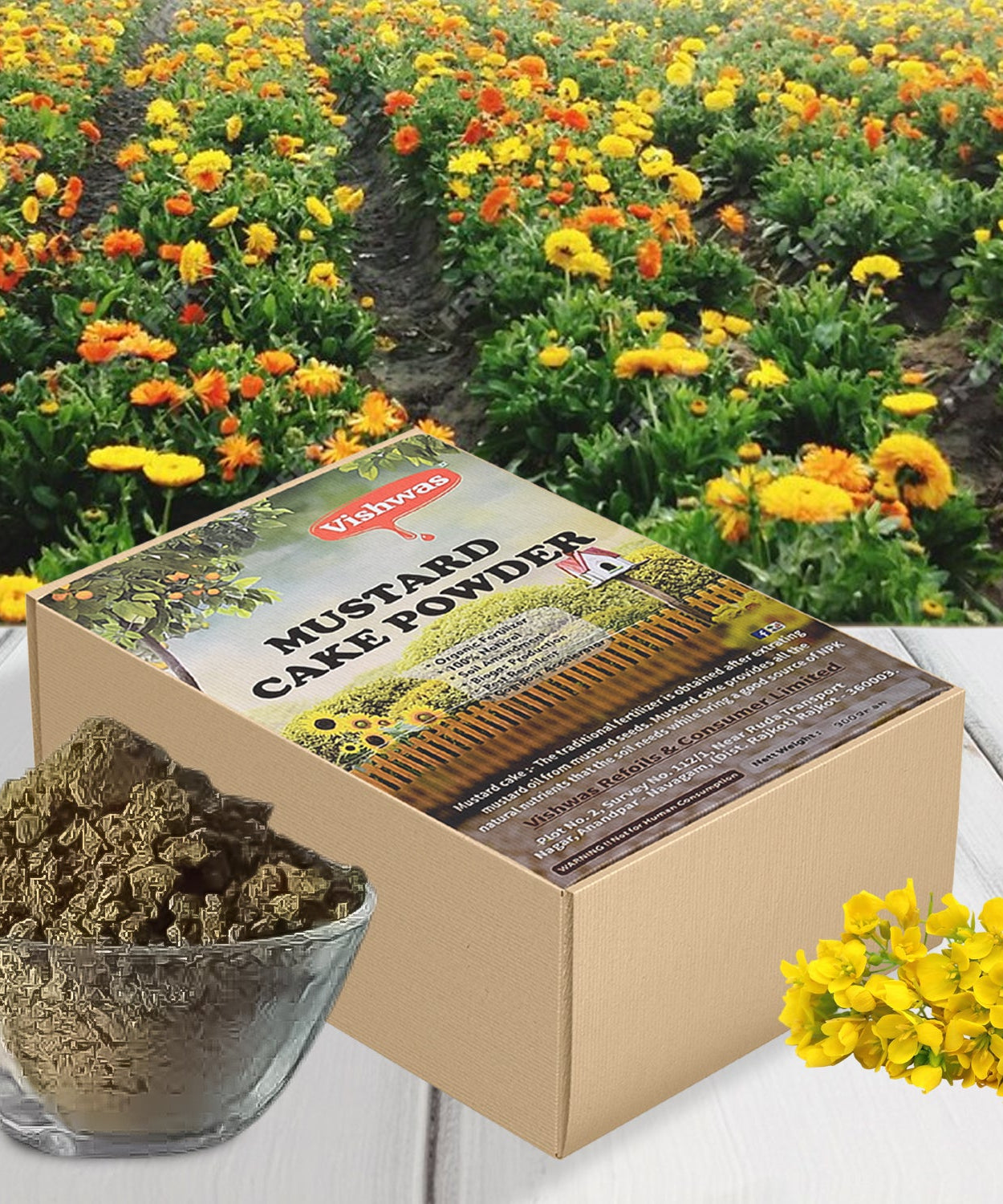 Mustard Cake Fertilizer For Plants 900gm