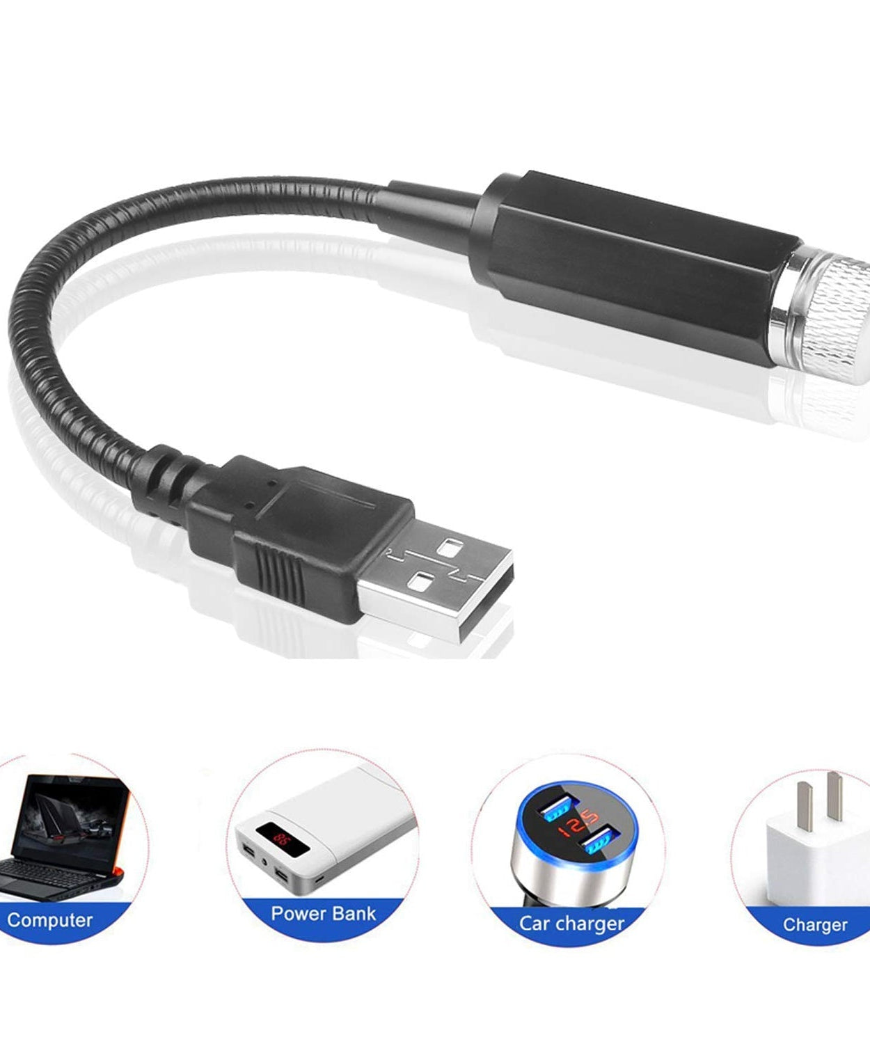 USB light projector for room decor