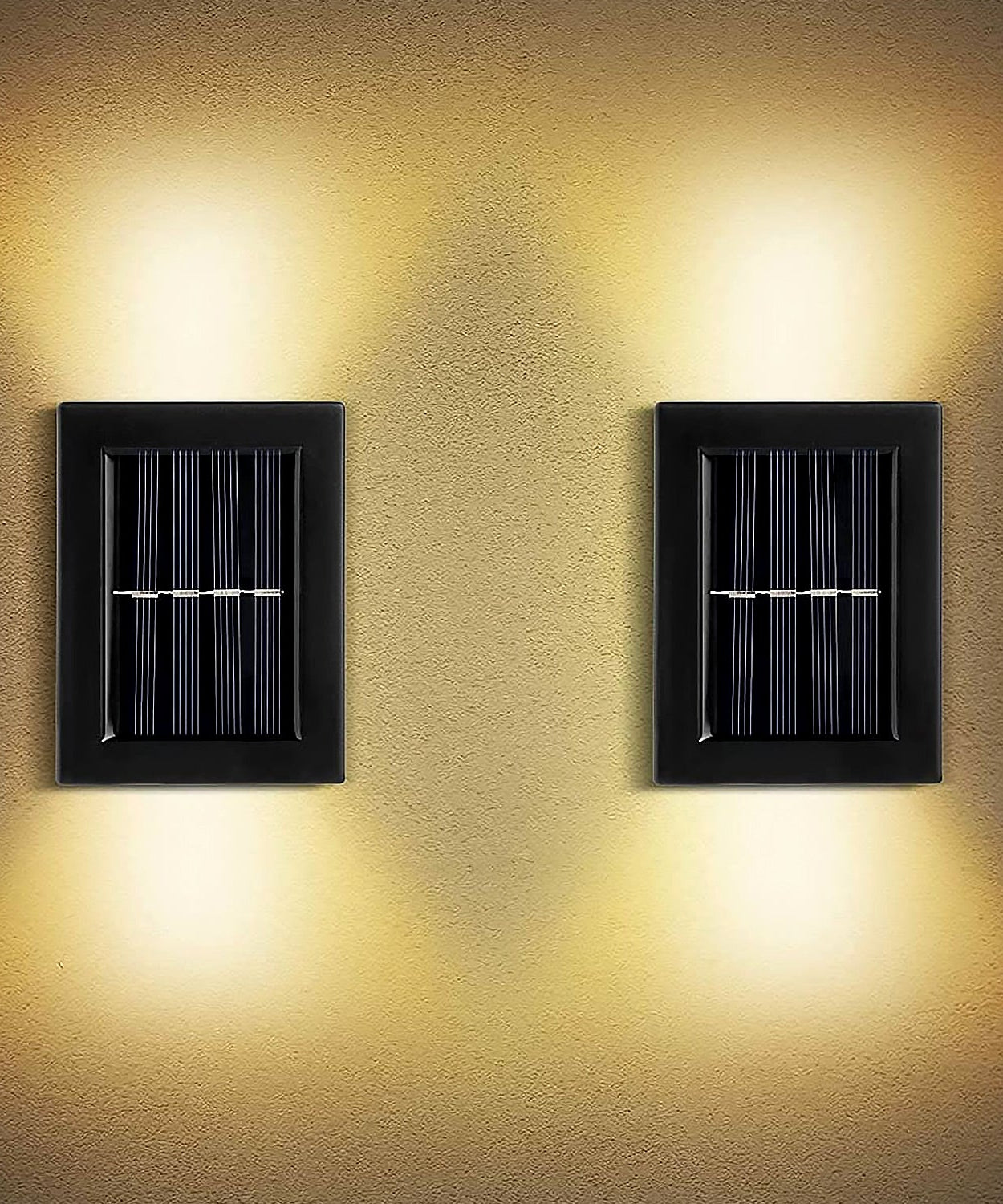 Solar Wall Lights Small Fence Lights Solar Powered Up Down LED Porch Light Garden Lights Outdoor Solar Landscape Lights WaterProof Light (1 Pc)