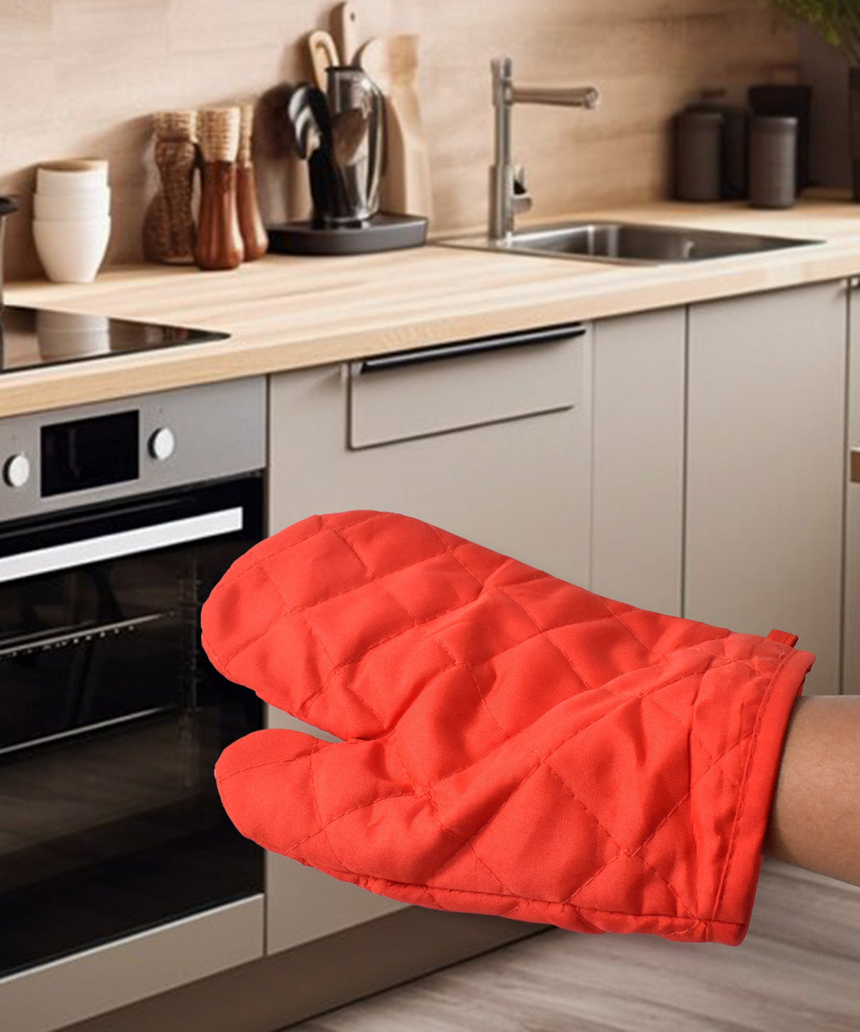 Heat Resistant Non-Slip Oven Mitts / Gloves (1pc)