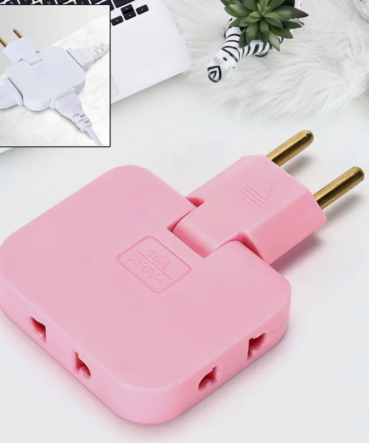 Wireless 3in1 Foldable Wall Plug Socket