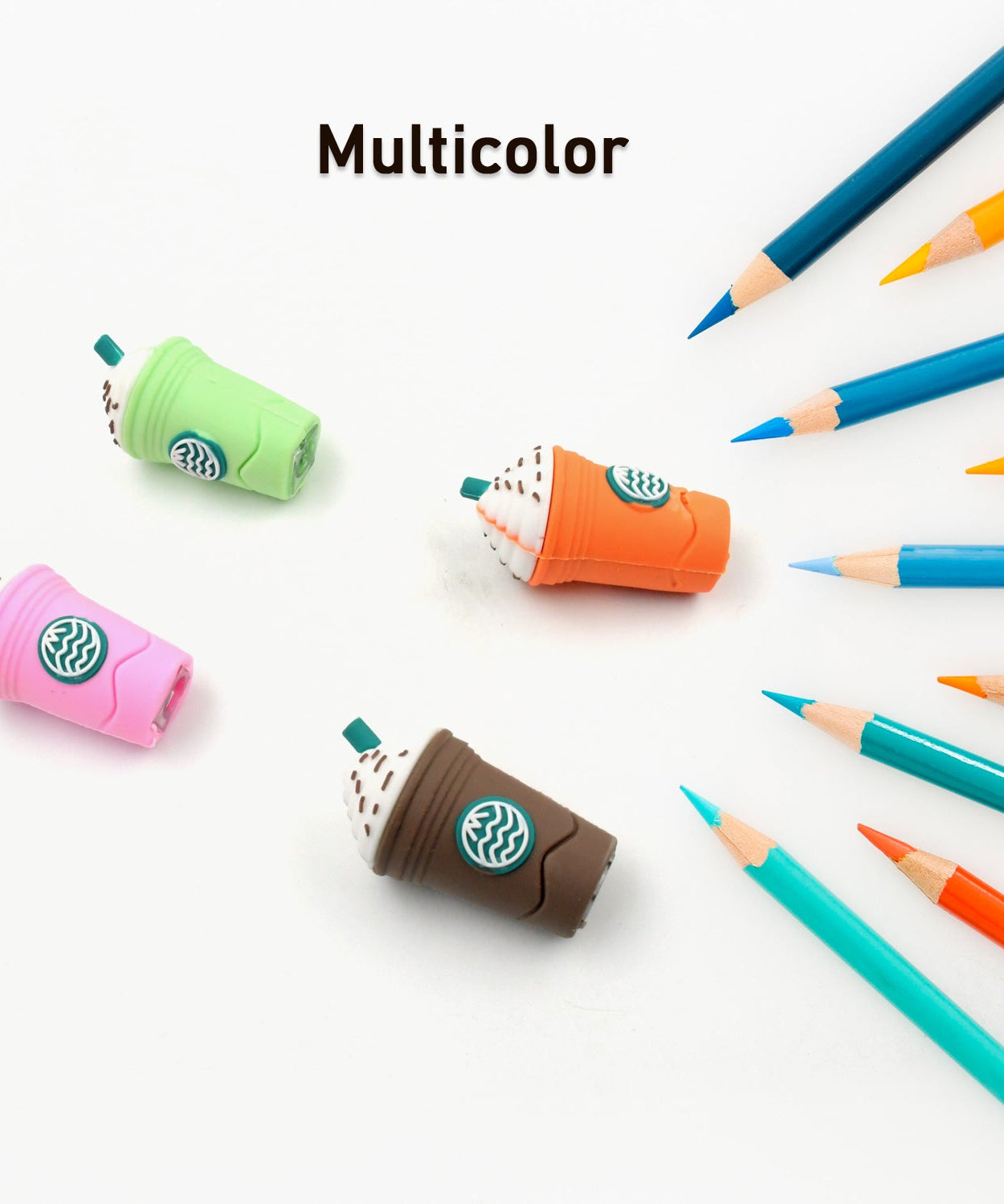 2In1 3D Cute Coffee Or Ice cream Shape sharpner Like Rotary Manual Pencil Sharpener for Kids  Ice Cream Style Office School Supplies, Back to School Gift for Students,Kids Educational Stationary kit, B'Day Return Gift (1 Pc)