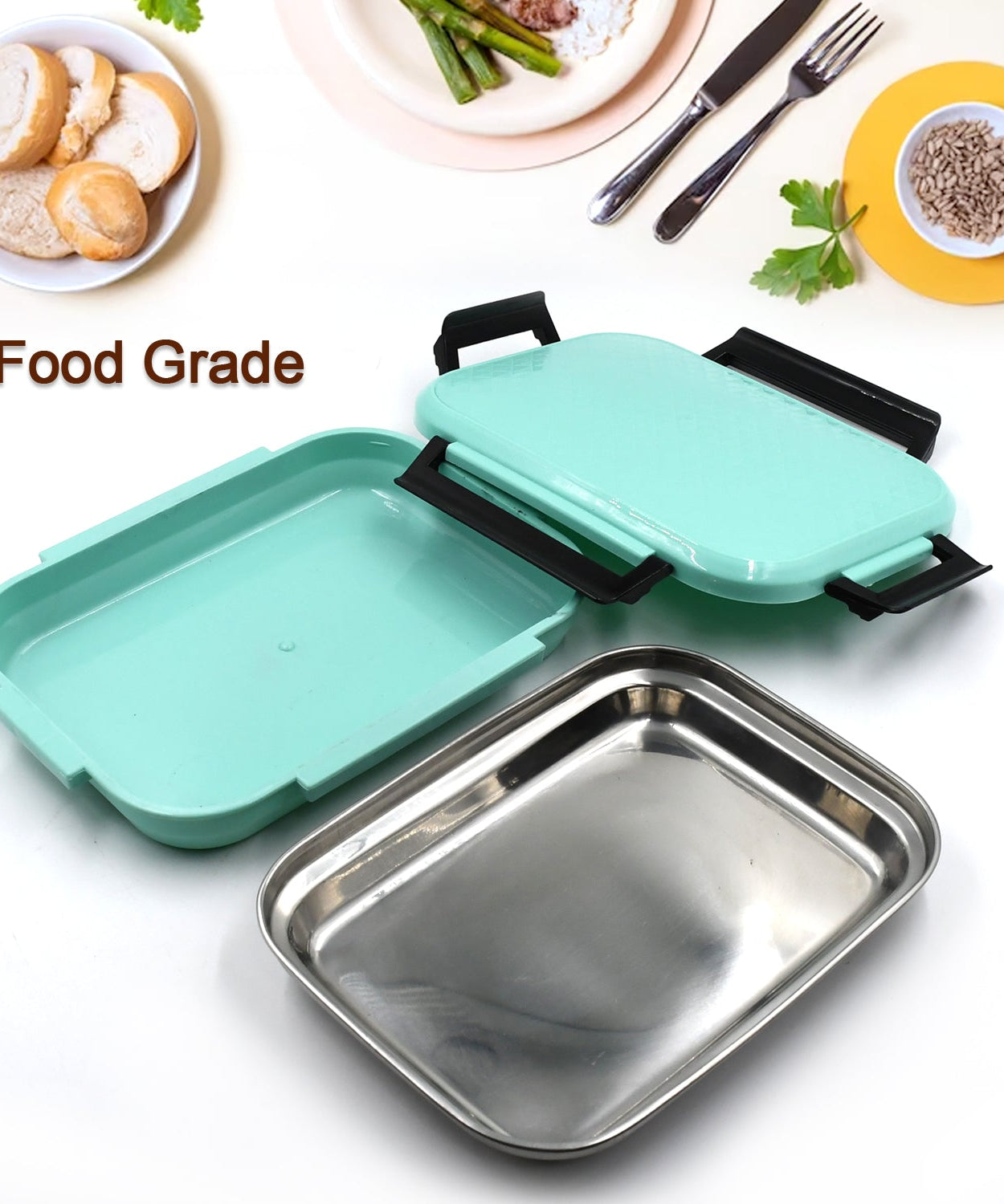 Insulated lunch box for keeping food warm on the go