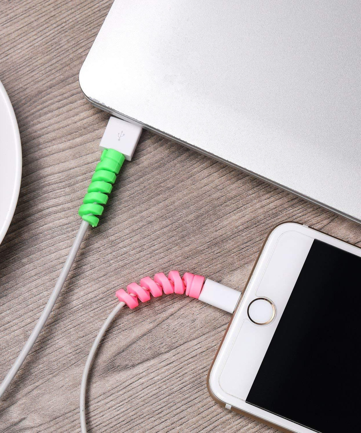 Spiral protectors for charging cables, pack of 4