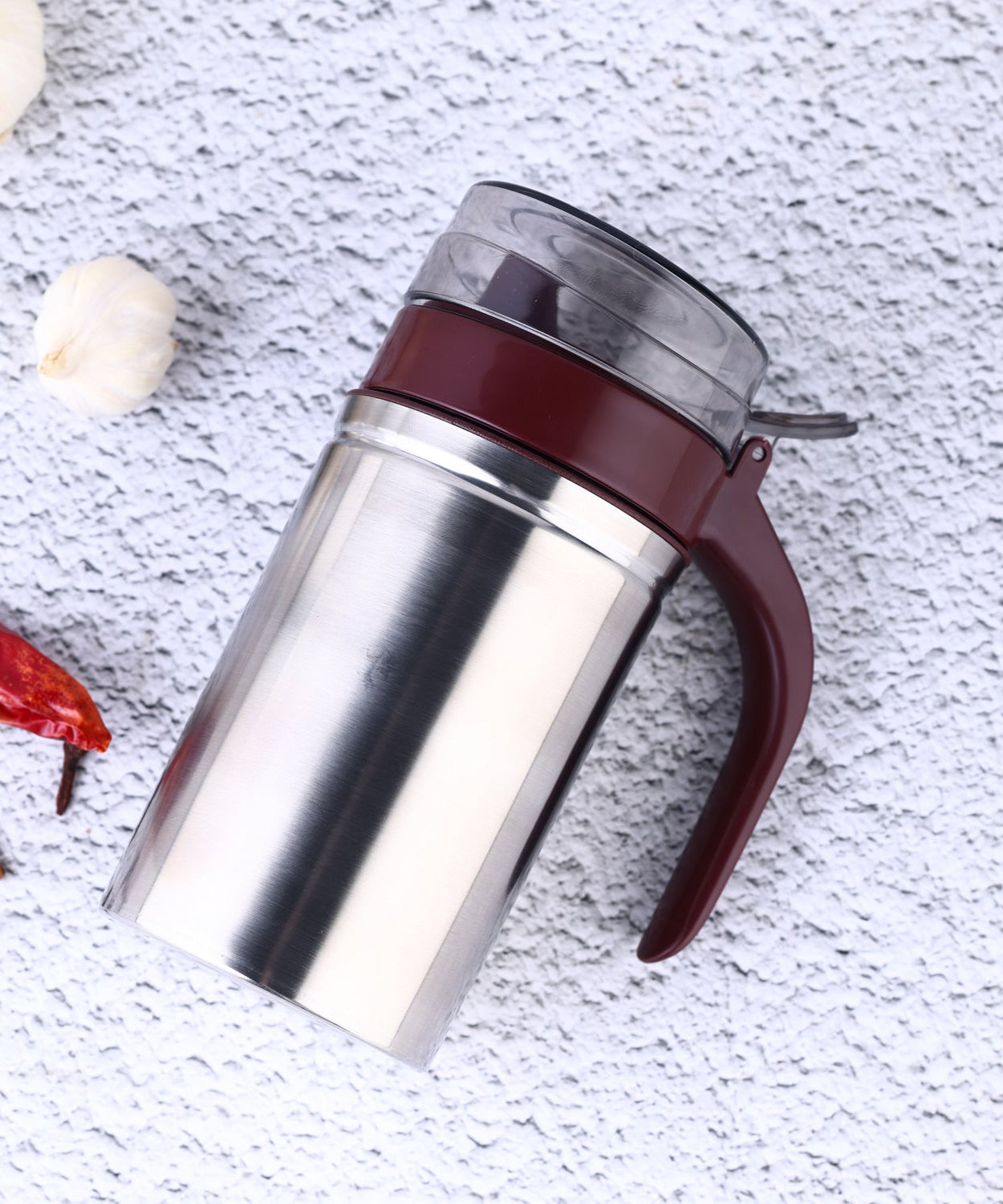 Stainless steel oil dispenser with small nozzle, 500ml