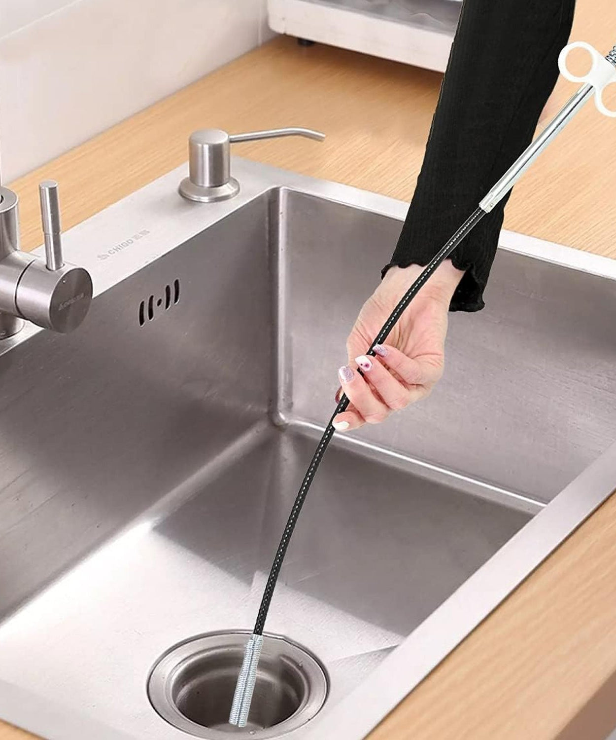 Drain Block Remover Cleaning Tool for Pipes, Clogged Drains ( 85 To 90 Cm / 1 Pc)