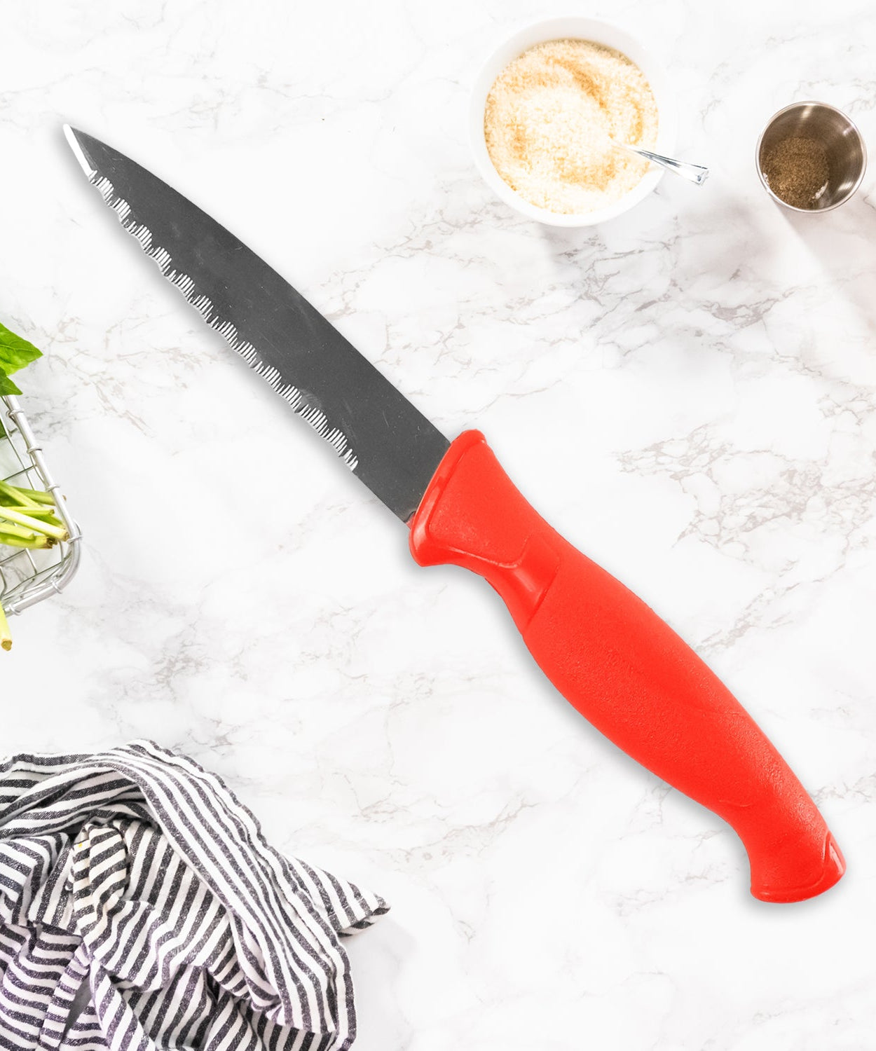Stainless Steel Serrated Kitchen Knife (1 Pc)