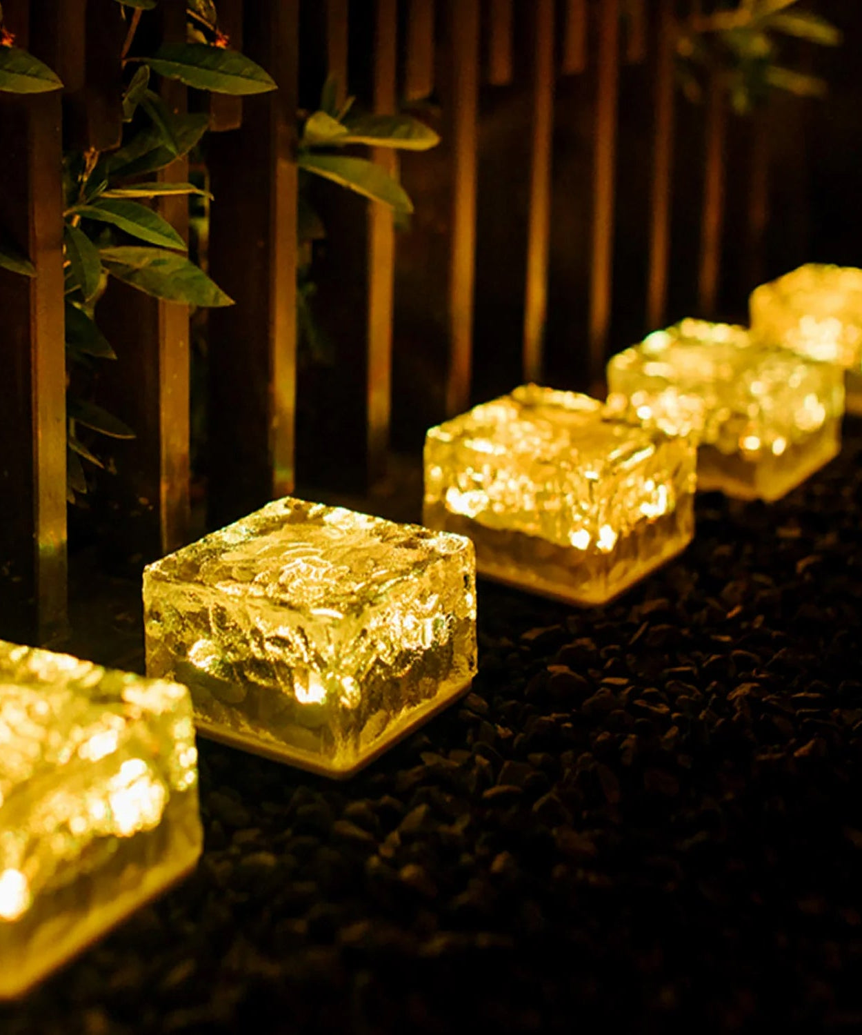 Solar Ice Cube Garden Light for Pathways & Christmas Decor