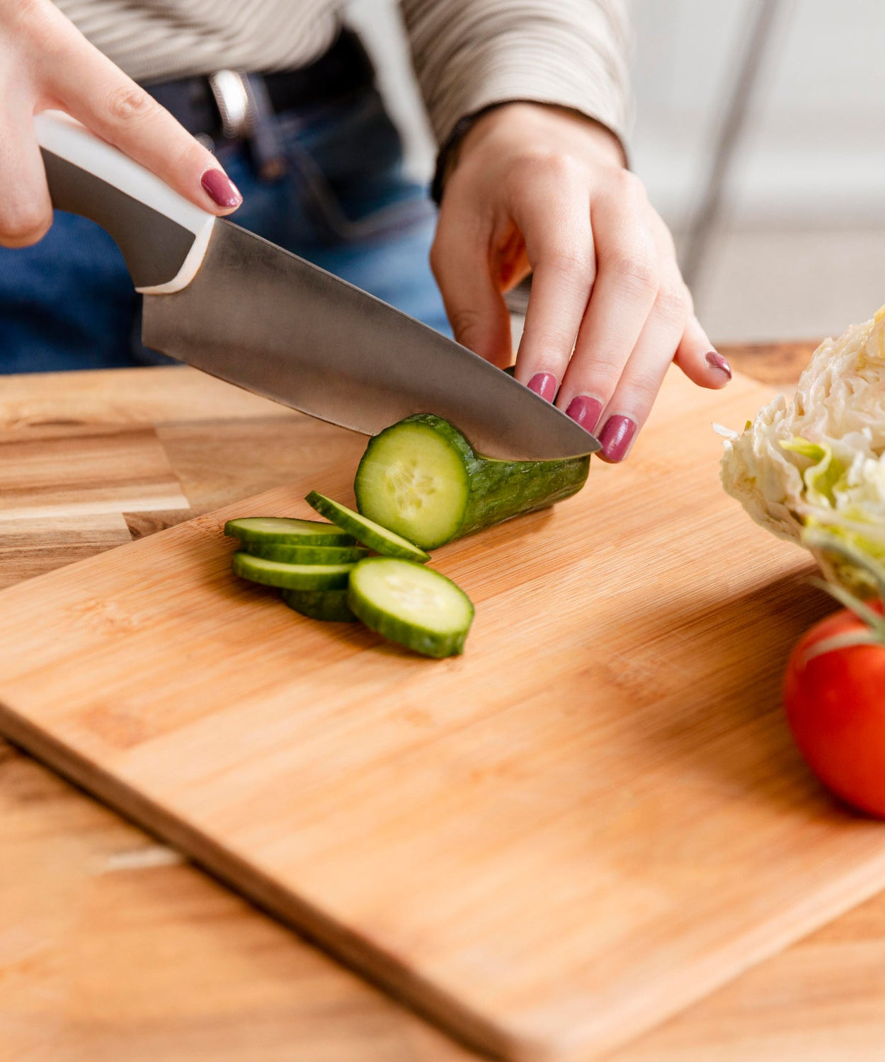 Kitchen cutting board, large wooden board for chopping