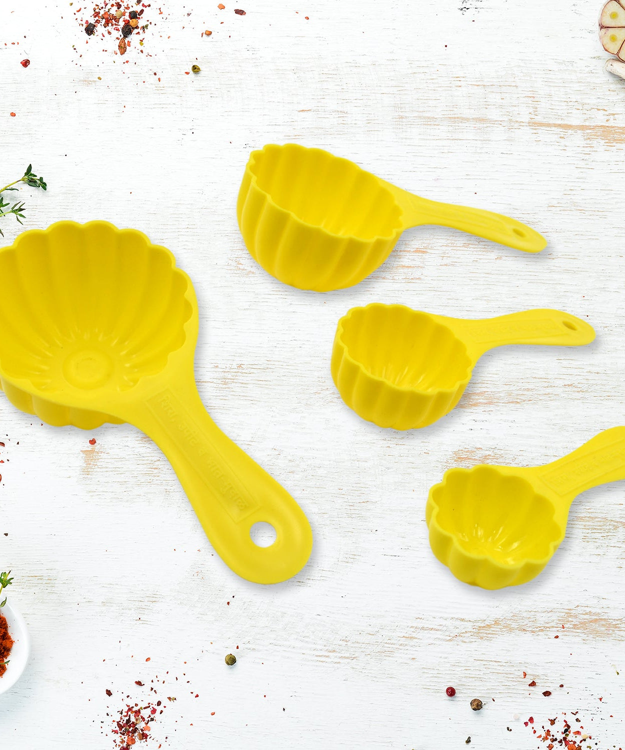 Plastic Kitchen Tool Mould / Ladoo Mould Spoon Ladoo Making Spoon Set for Kitchen Multipurpose, Plastic Ladoo Mold For Making Different Variety of Ladoo (4 Pcs Set)