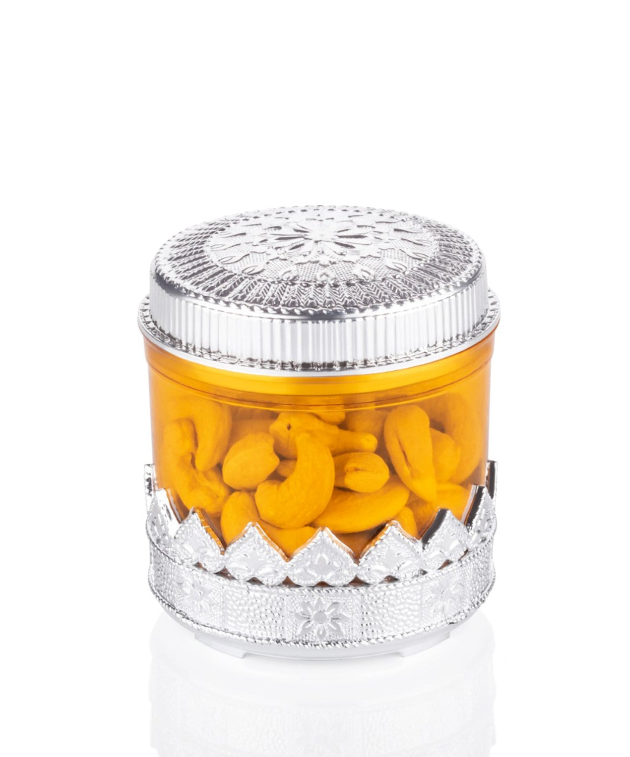 Dry fruit box with diamond pattern, top view