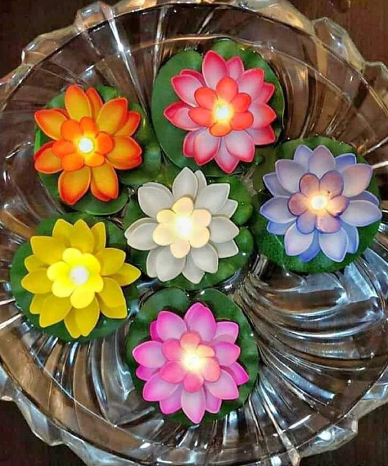 Lotus LED candles offering a smokeless and decorative lighting option