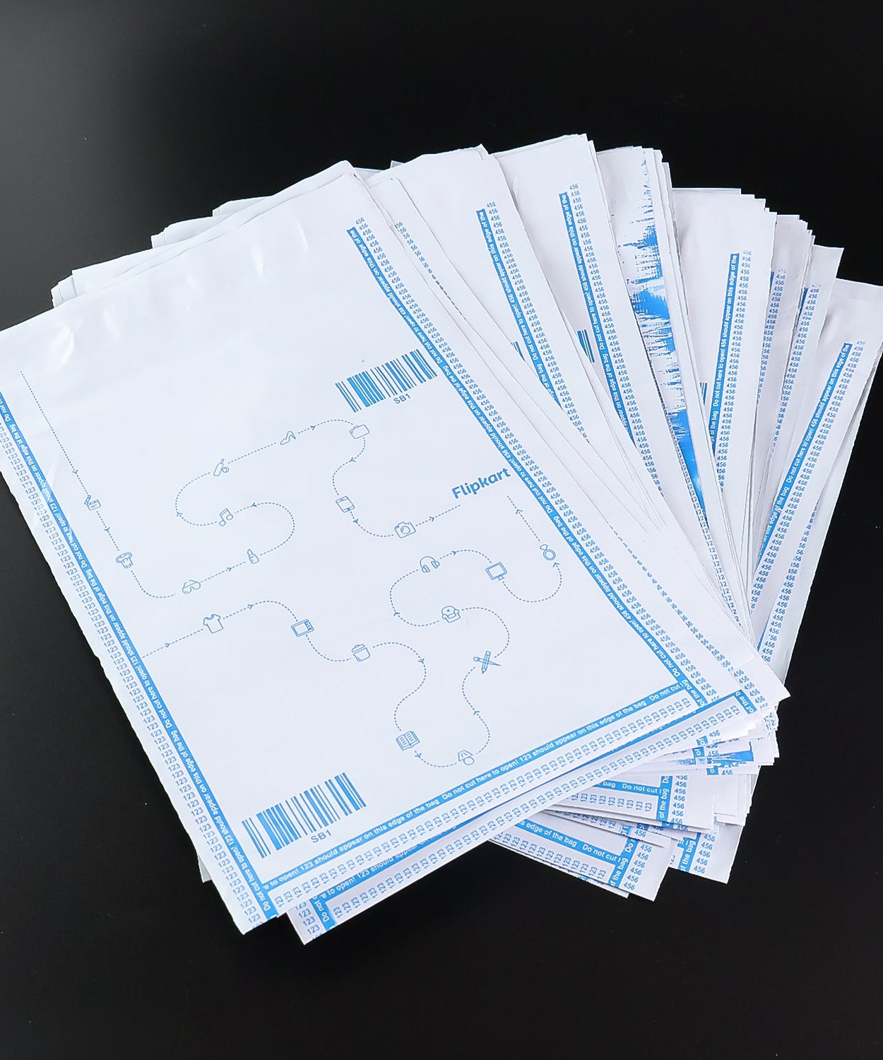 Flipkart Branded Security Courier Bags Big Size, 100 Pcs Set