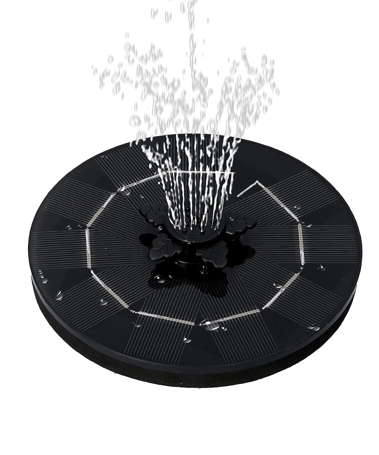 Fast Fountain by Pocket Hose - Solar-Powered - Instantly Adds a Water Feature Virtually Anywhere - 5 Spray Modes - No Installation or Batteries Required - Great for Bird Baths, Pools, Pond & More (1 Pc)
