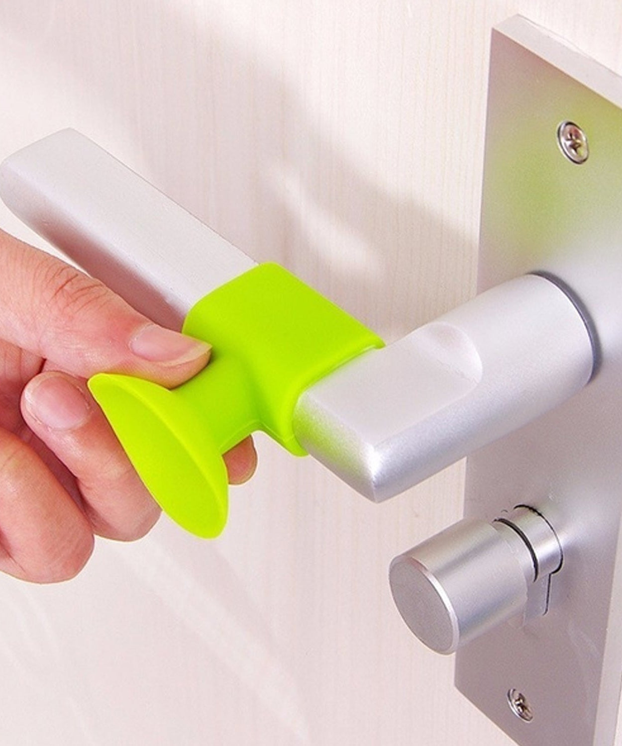 Door handle crash pad, silicone material, comes in a pack of 100 for collision prevention.