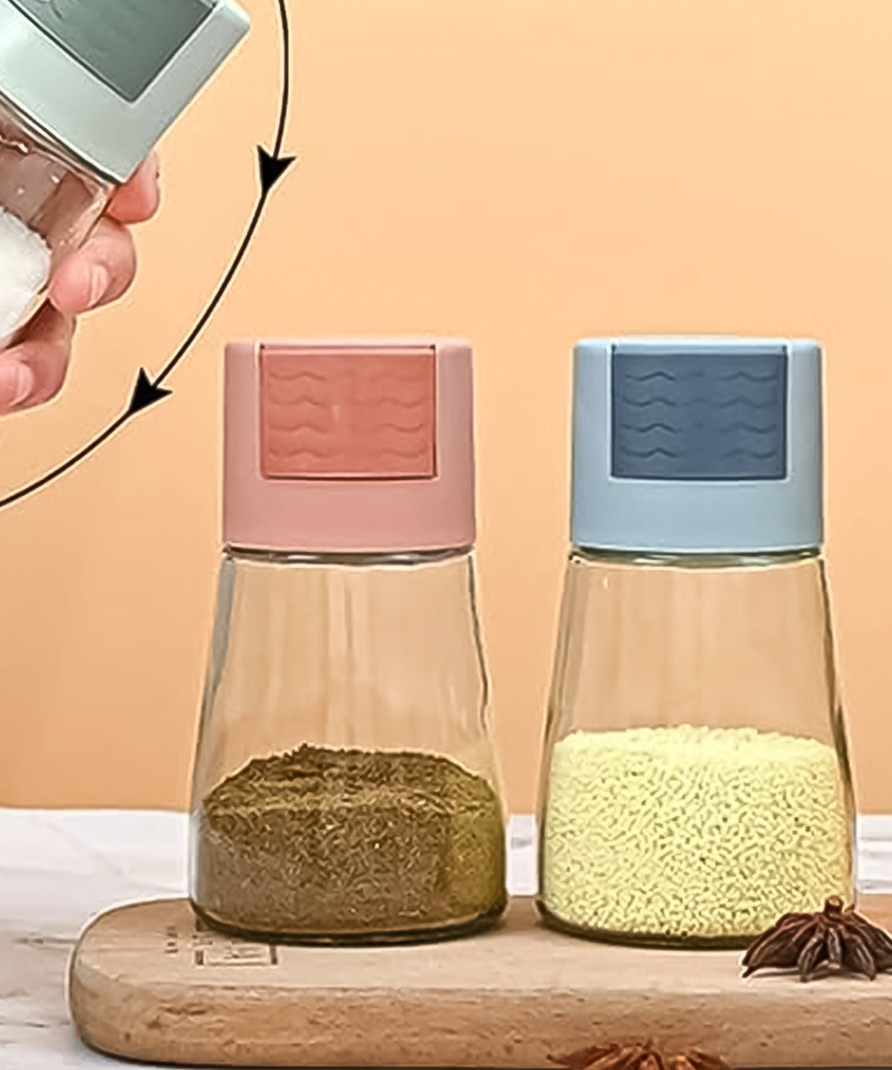 Glass Salt Dispenser for Cooking with 0.5g Precision (1 Pc)