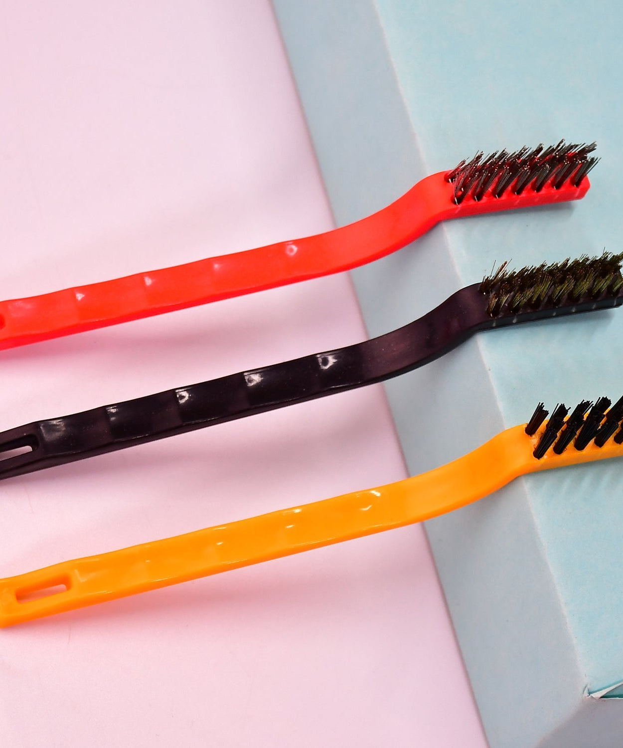 Mini wire brush set for tackling tough cleaning jobs, multi-material