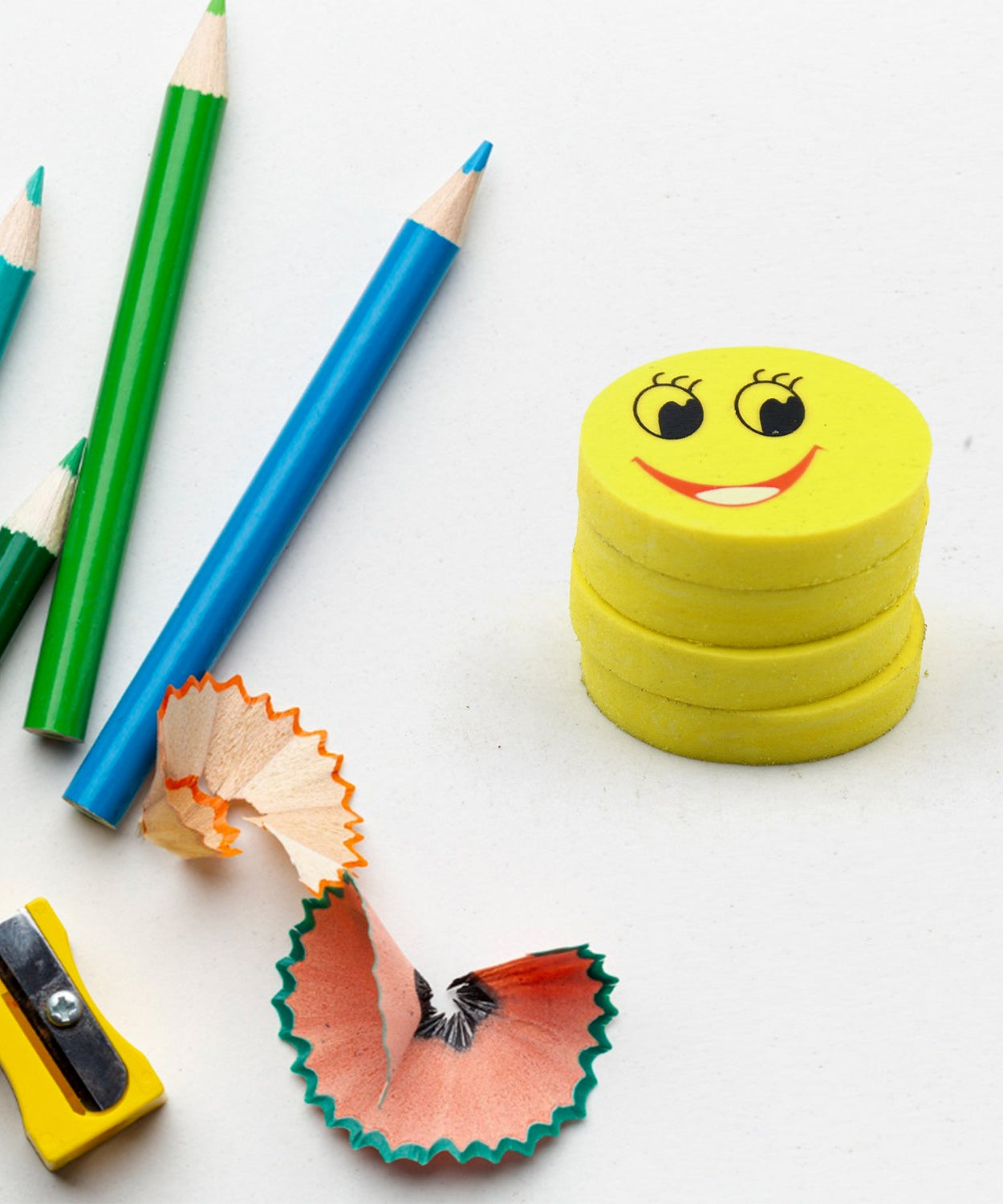 Cute Smile Emoji Eraser Set – Perfect for Kids (4pc Set)