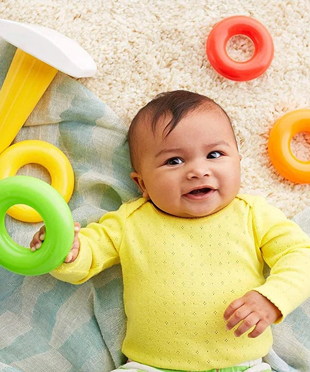 Jumbo stacking rings toy set for babies.