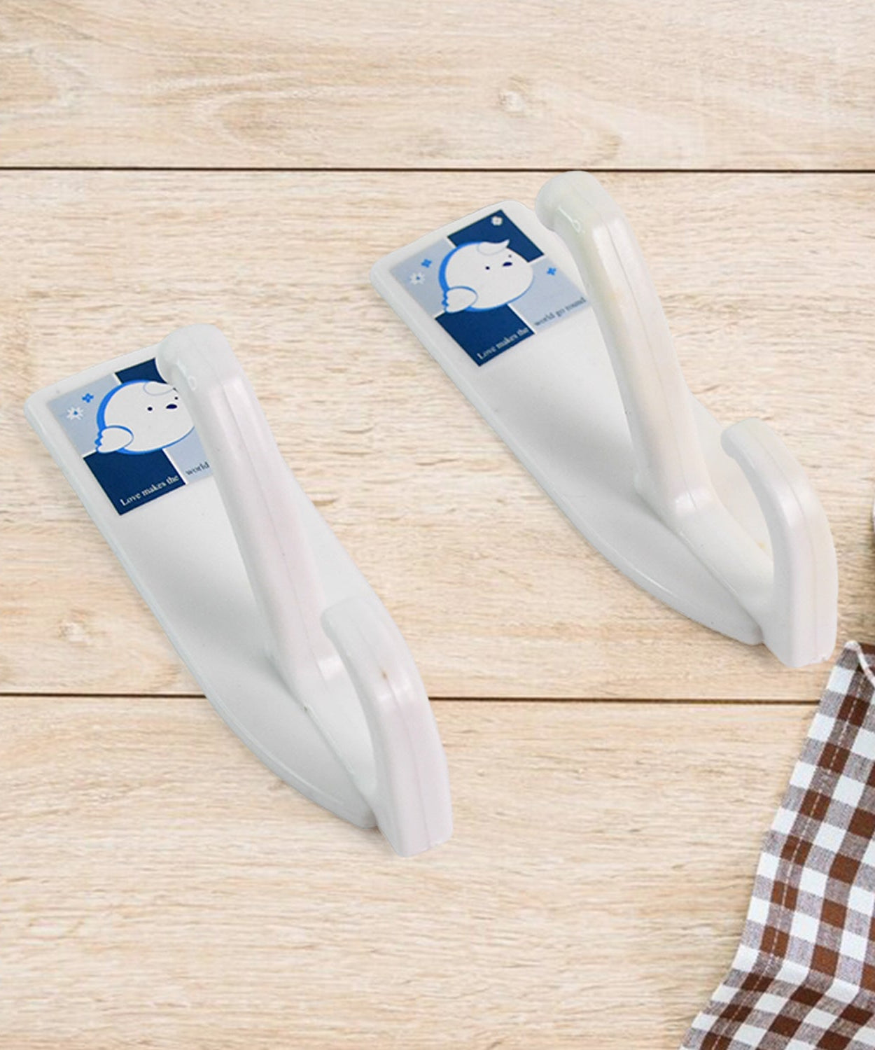 Multipurpose Wall Hooks: Strong & Self-Adhesive for Bathroom, Kitchen, Office ( Mix Design )