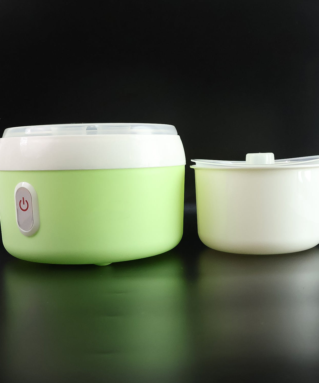 Green Electric Yogurt Maker used in all kinds of household and kitchen places for making yoghurt.