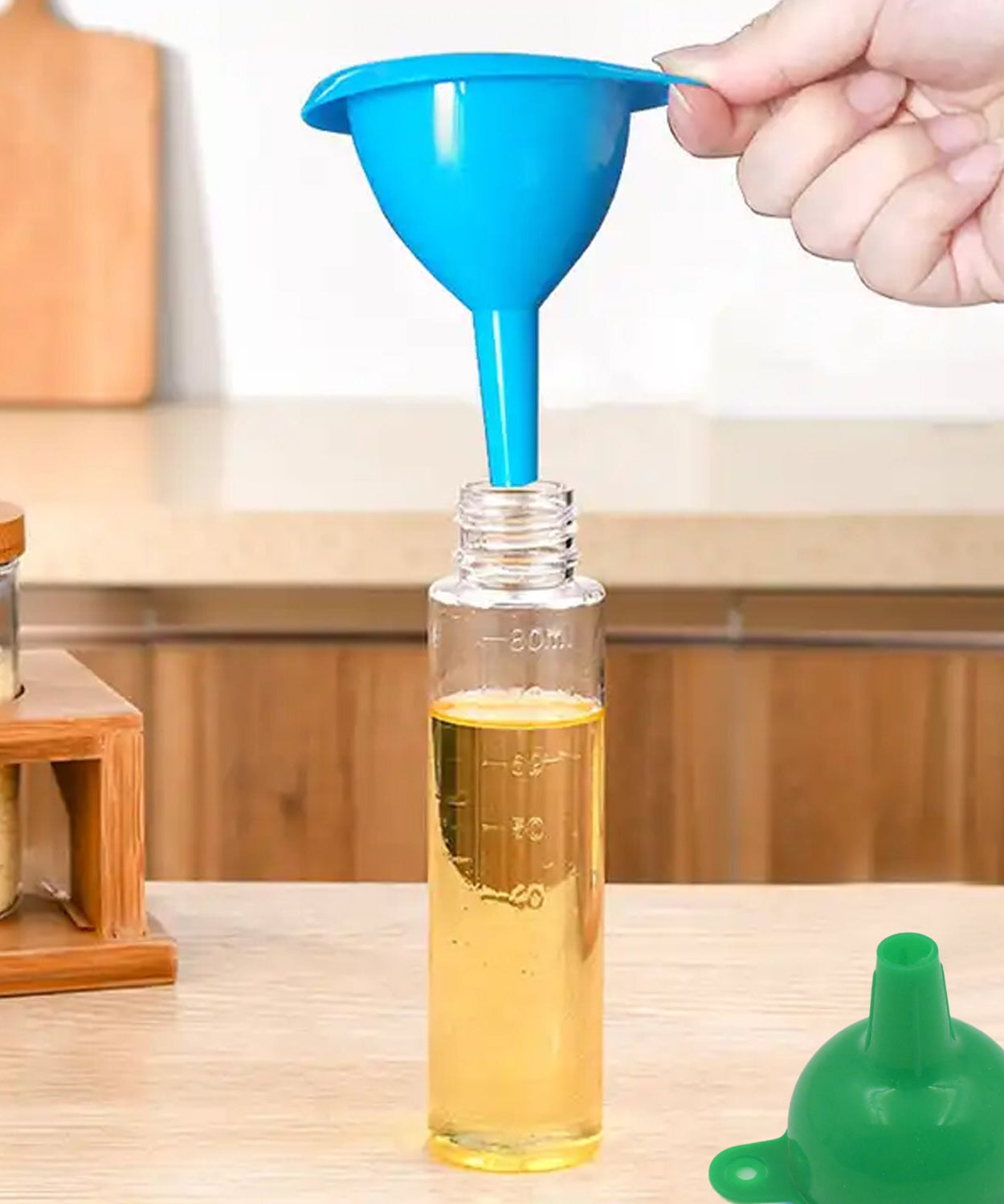 Silicone funnel for easy pouring and transferring of various liquids and food items