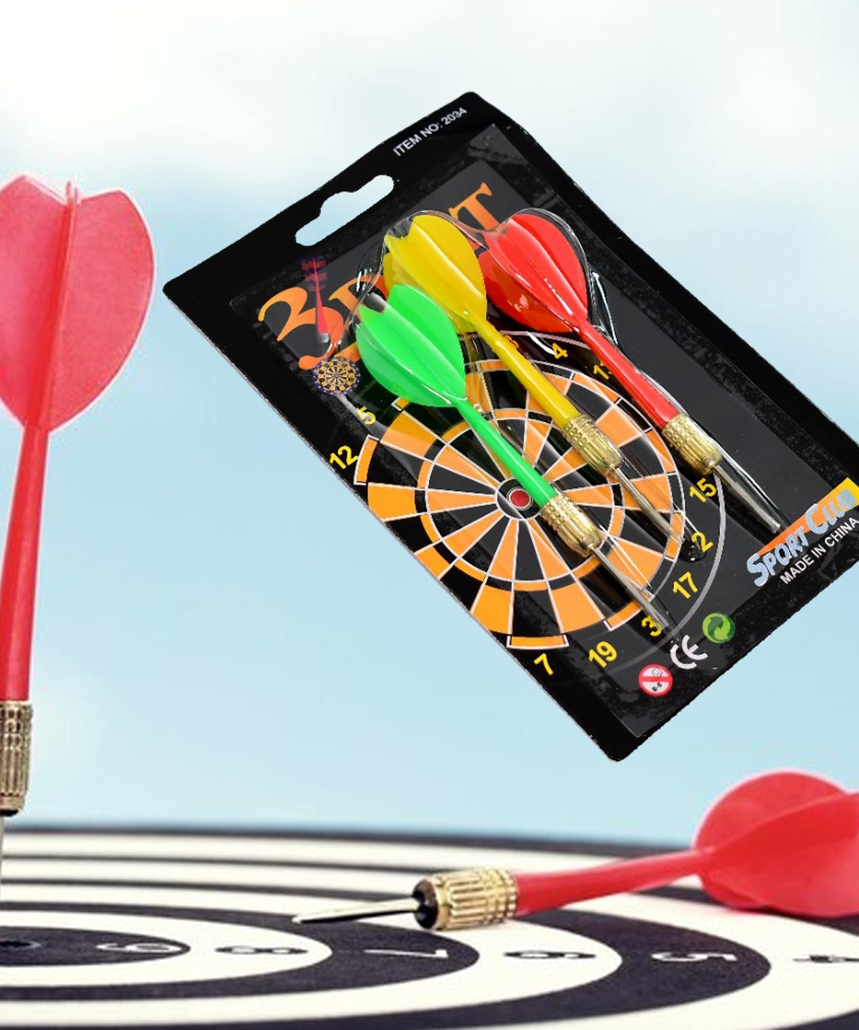 Set of 3 darts for indoor and outdoor dartboards