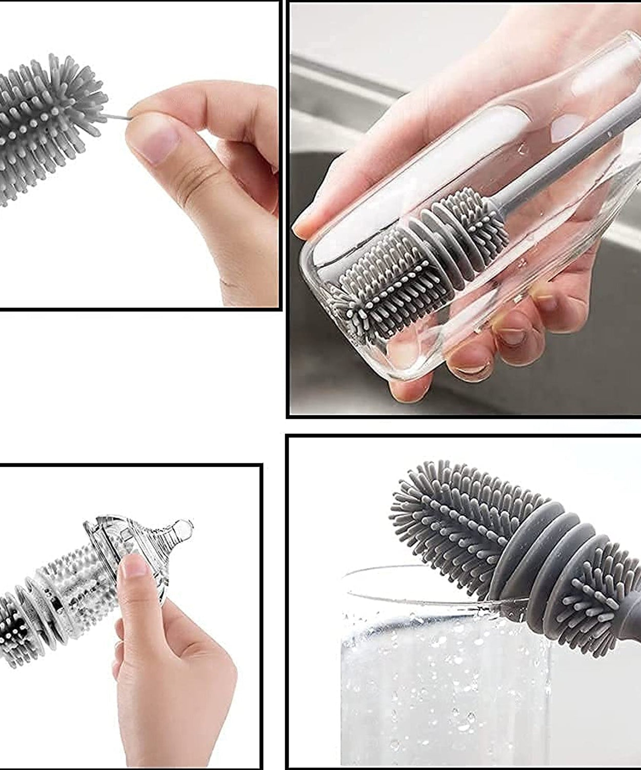 Bottle cleaning brush for kitchen and home use