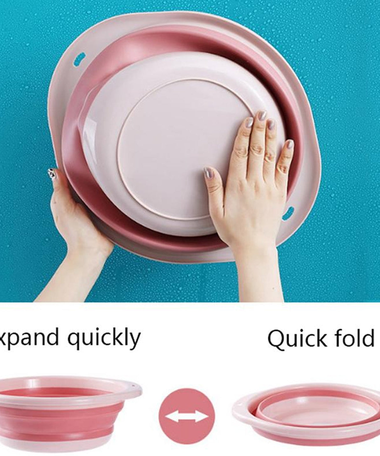 Space-saving collapsible tub, multi-use