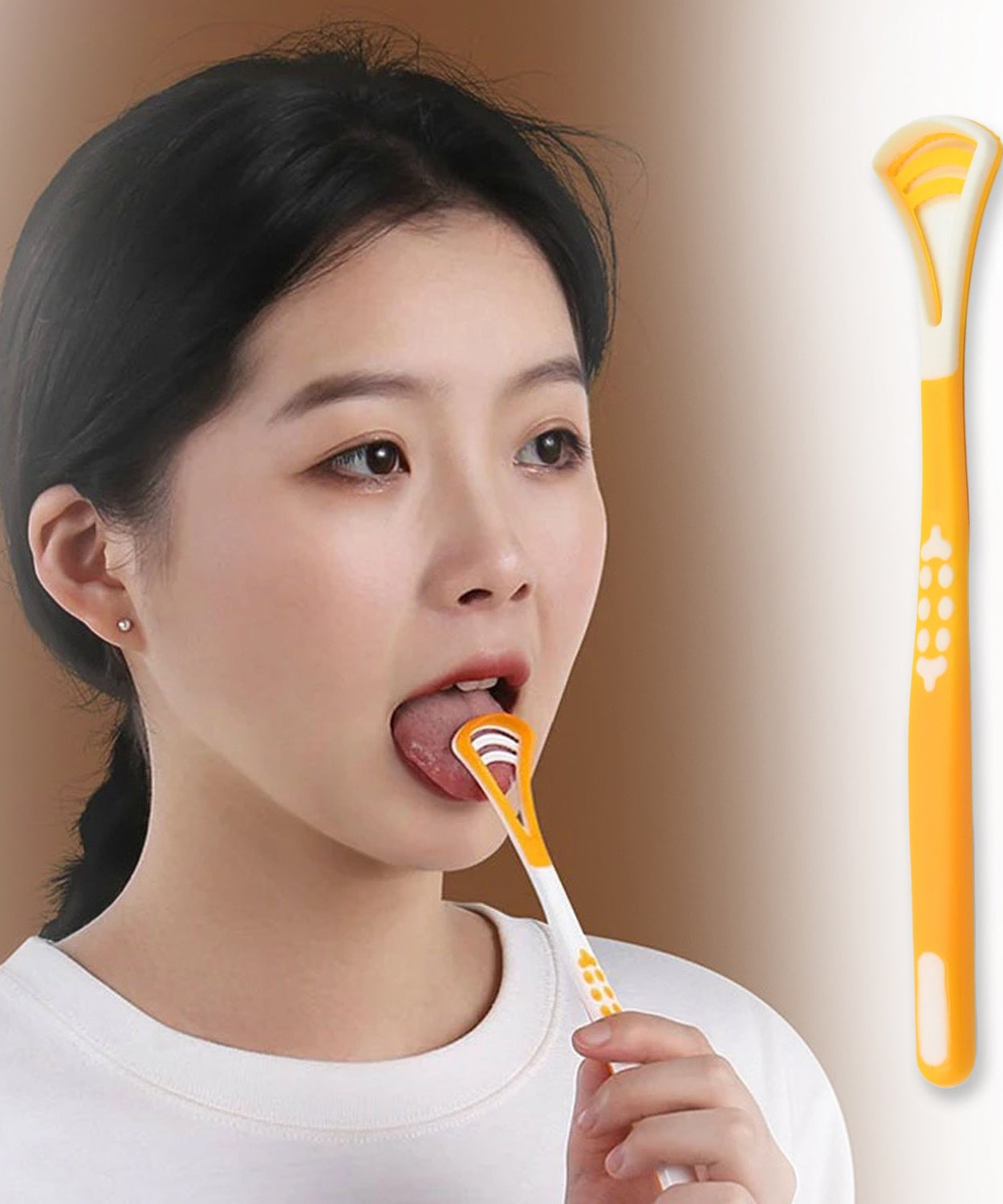 Tongue Scraper & Brush for Fresh Breath (1 Pc)