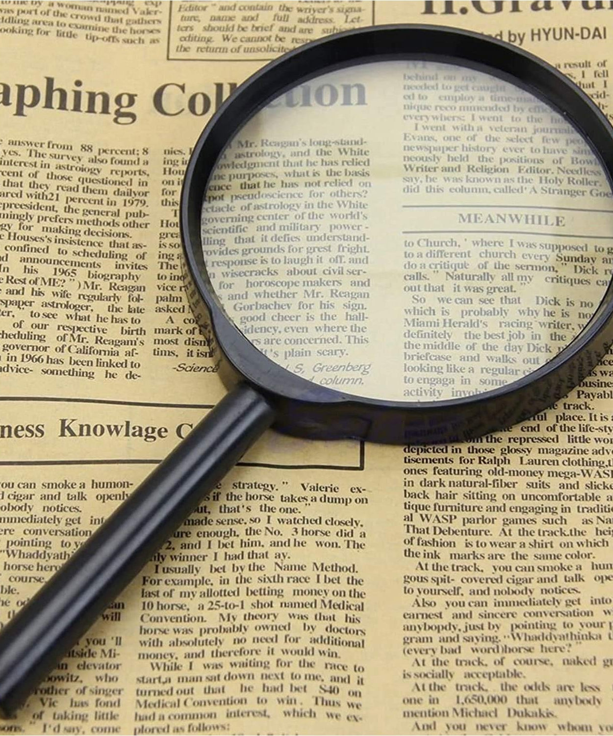 Real Glass Magnifying Lens for Reading, Breakage-Proof (50 mm)