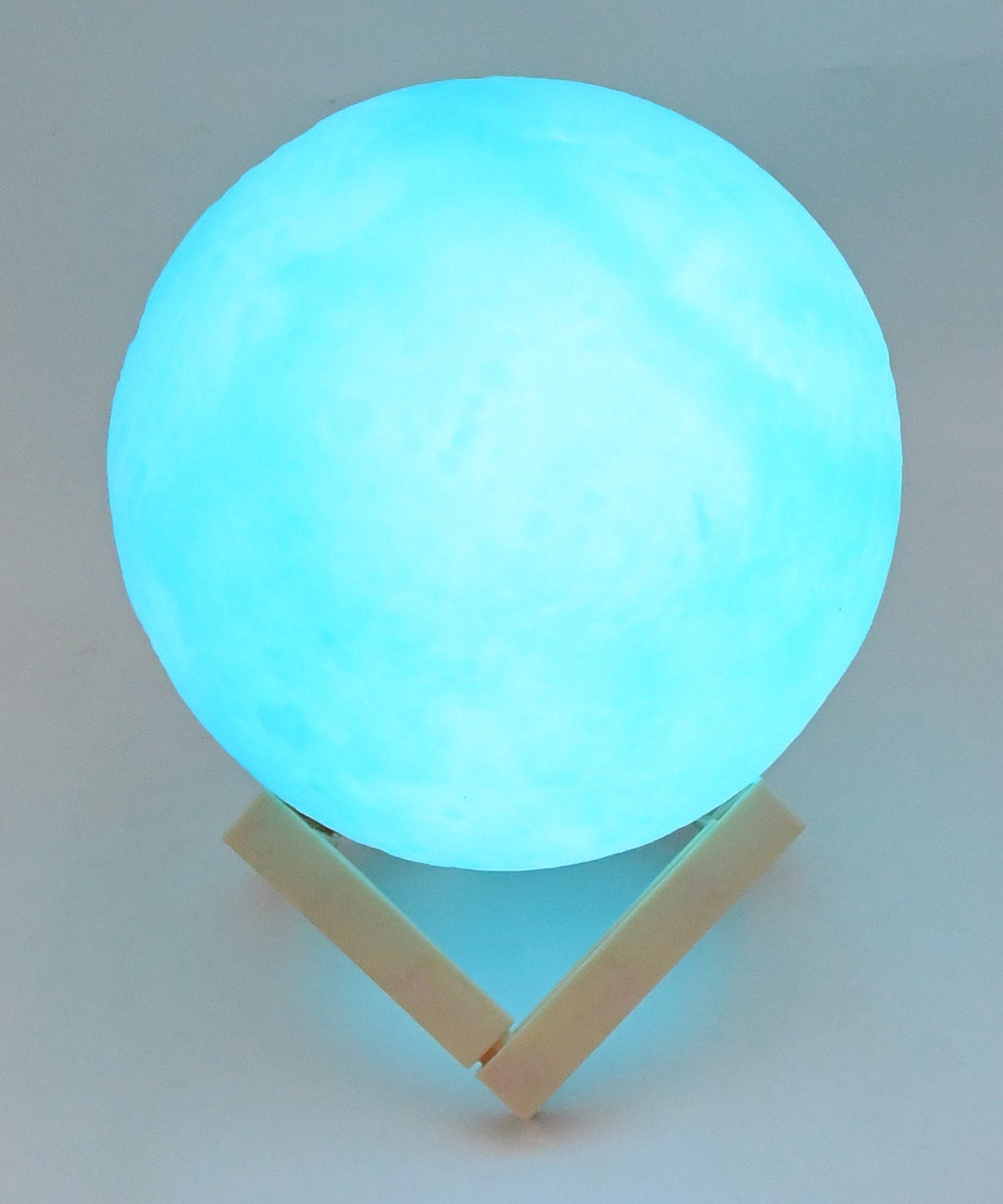 Moon Night Lamp Blue Color with Plastic Stand (15 x12 Cm / 1 Pc)