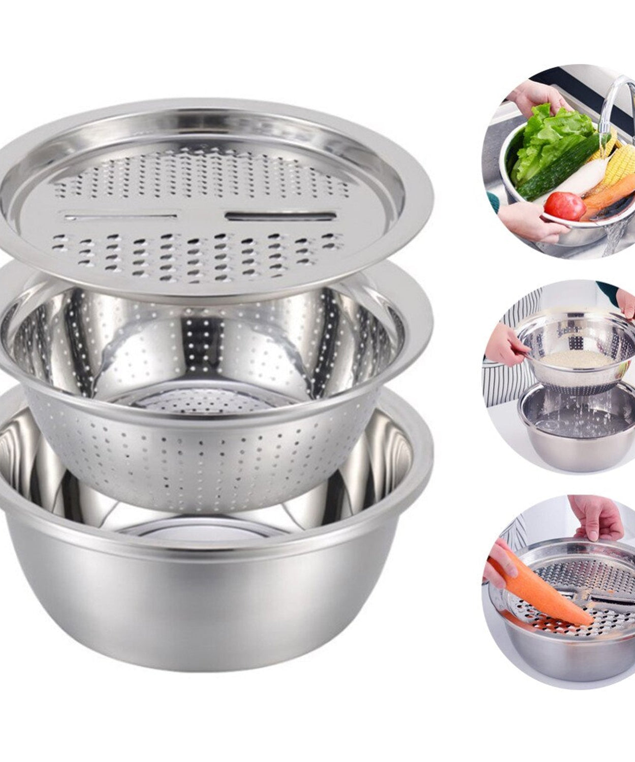 Multipurpose grater with pasta server