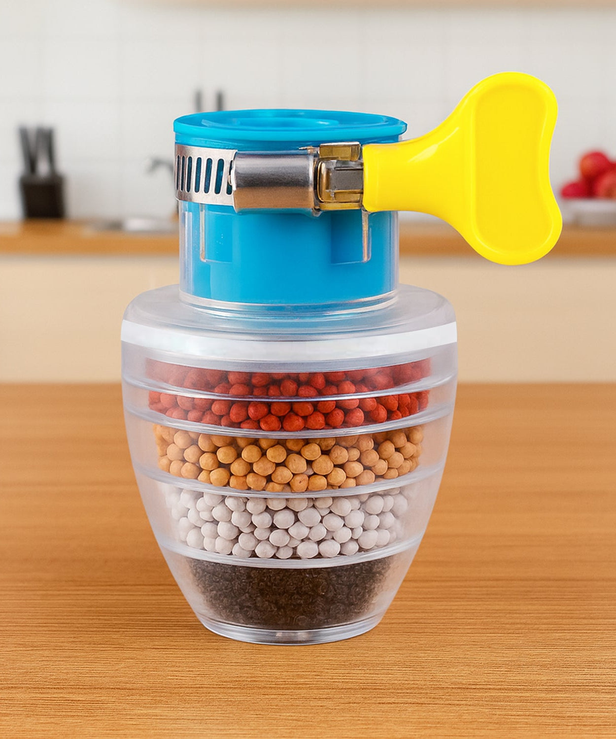 Water Faucet, Clean Purifier Filter Cartridge Water Tap, Upgrade Universal Interface Faucet Filter (Six Layer Purifier)